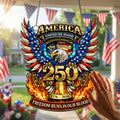 250 Years of Freedom Patriotic Gifts - Personalized Window Hanging Acrylic Suncatcher