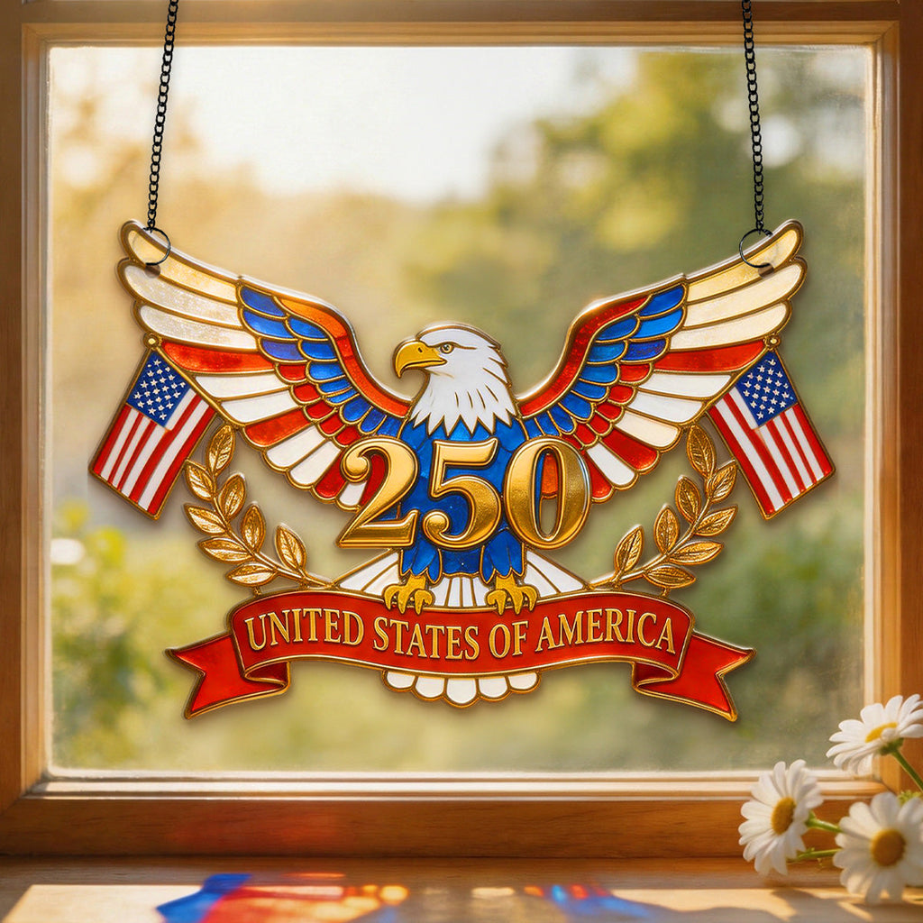 250th Anniversary Of The USA Gifts For Patriots - Window Hanging Acrylic Suncatcher