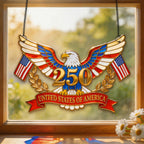 250th Anniversary Of The USA Gifts For Patriots - Window Hanging Acrylic Suncatcher