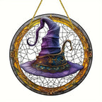 Magic Witch Hat Colorful Halloween Gift - Window Hanging Acrylic Suncatcher