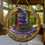 Magic Witch Hat Colorful Halloween Gift - Window Hanging Acrylic Suncatcher