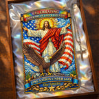 God Blessed America Gifts For Patriots - Personalized Window Hanging Acrylic Suncatcher