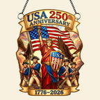 USA 250th Anniversary Gifts For Patriots - Window Hanging Acrylic Suncatcher