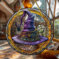 Magic Witch Hat Colorful Halloween Gift - Window Hanging Acrylic Suncatcher